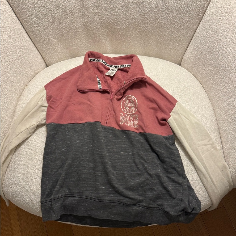 PINK Victoria's Secret Pink Quarter-Zip Sweatshirt